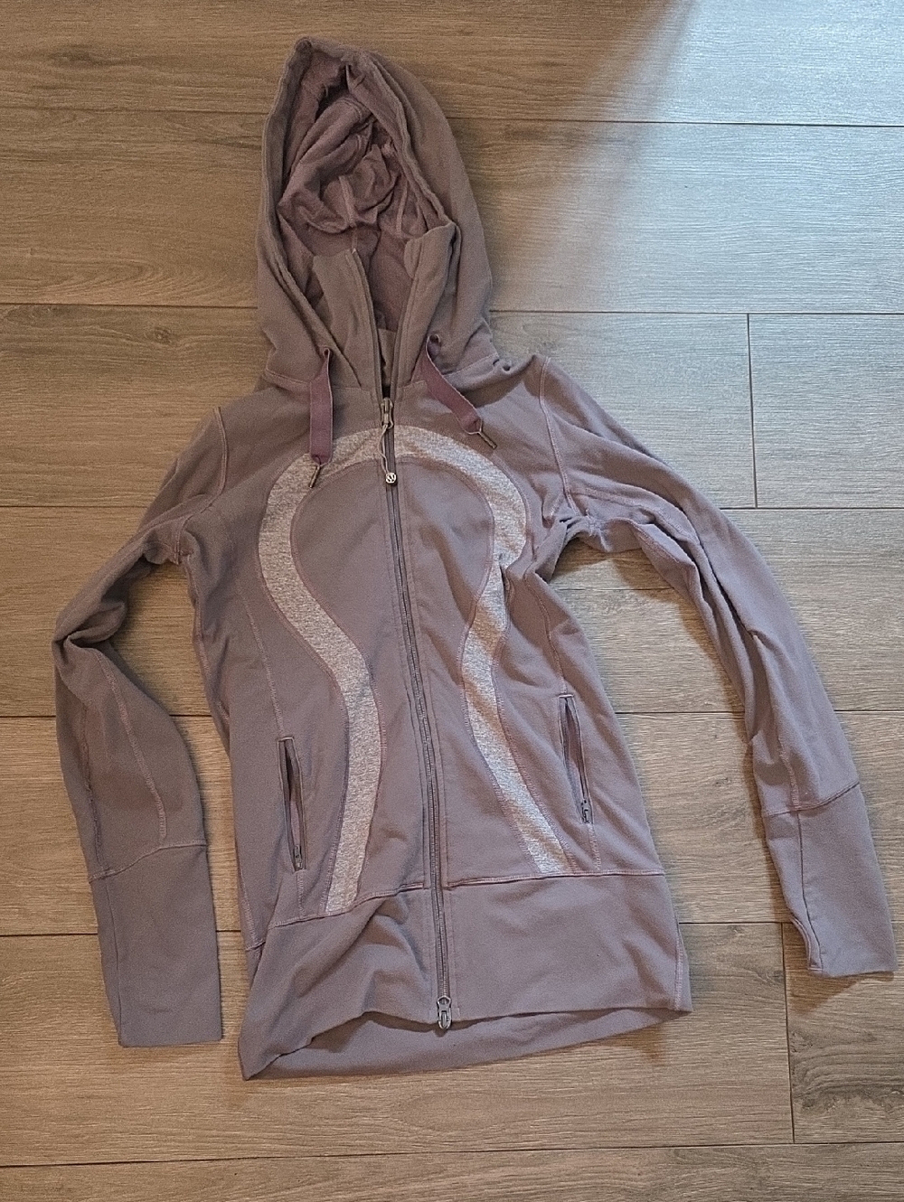 lululemon athletica Gray/purple zip hoodie